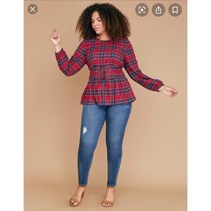 Lane Bryant Peplum Top